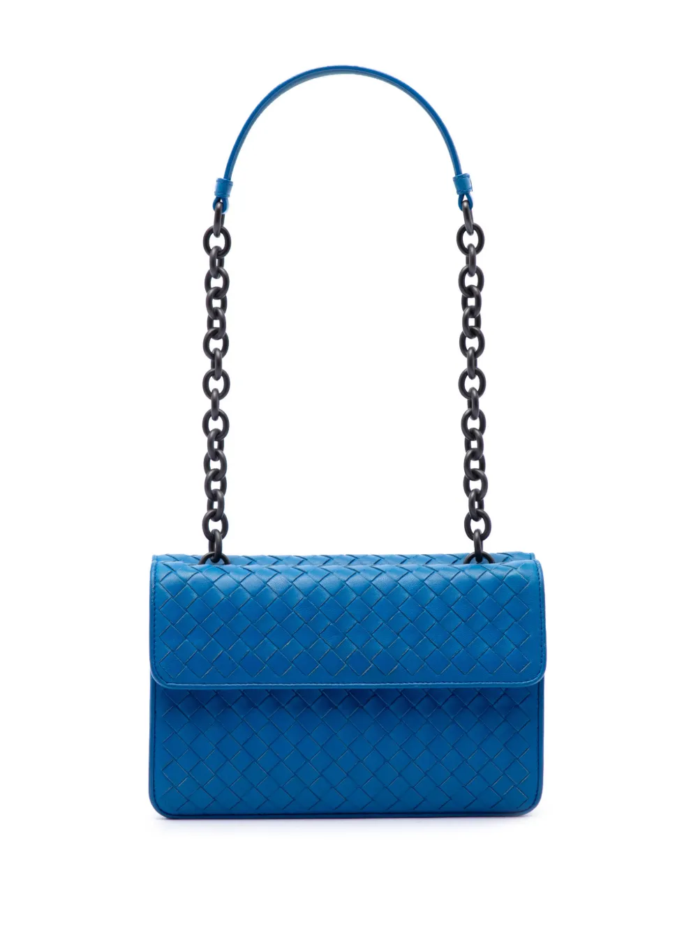 Bottega Veneta Pre-Owned 2012-2026 Nappa Intrecciato Double Sided Flap shoulder bag - Blu