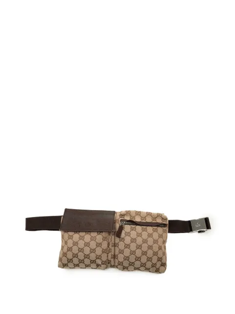 Gucci Pre-Owned 2000-2015 GG Canvas Double Pocket belt bag