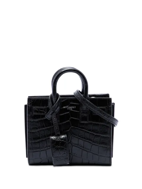 Saint Laurent Pre-Owned 2015 Toy Croc Embossed Leather Sac De Jour satchel