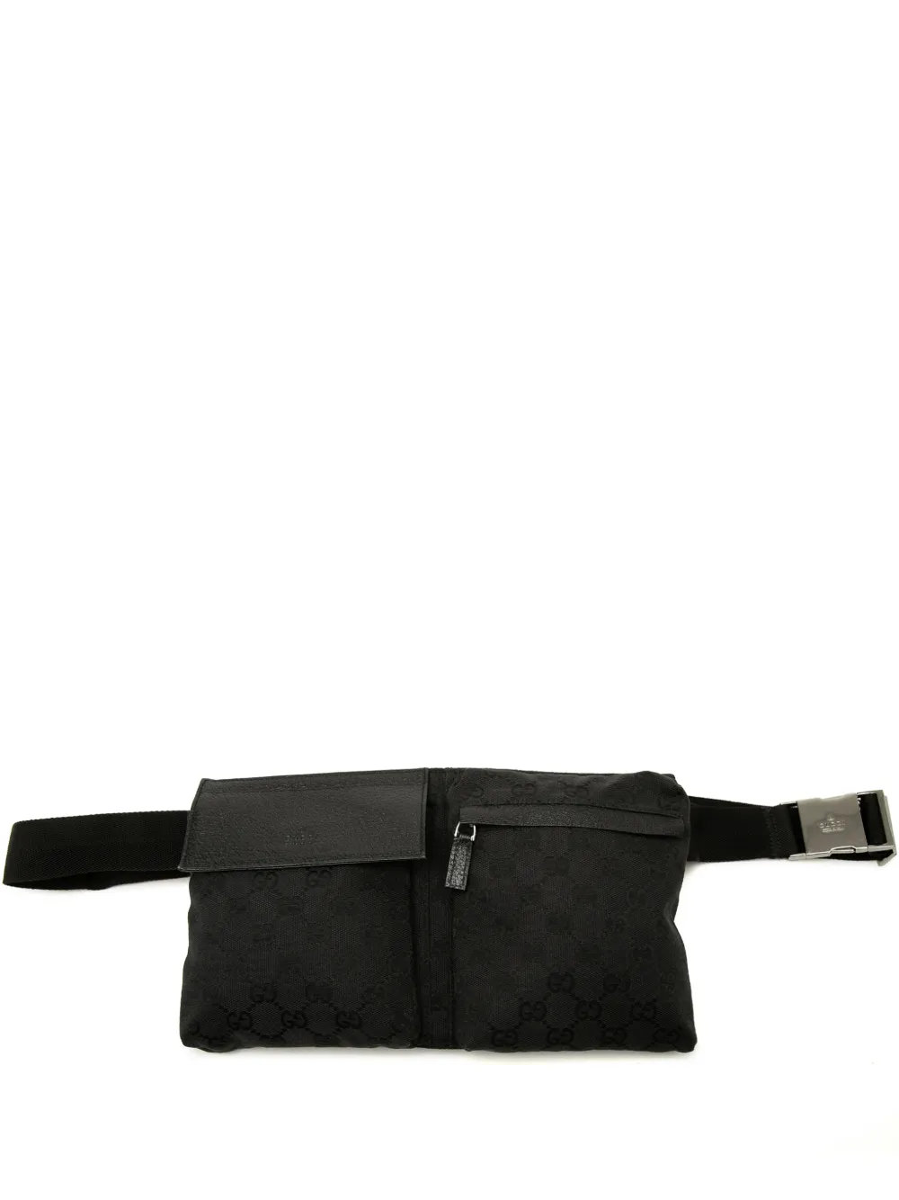 Gucci Pre-Owned 2000-2015 GG Canvas Double Pocket belt bag - Nero