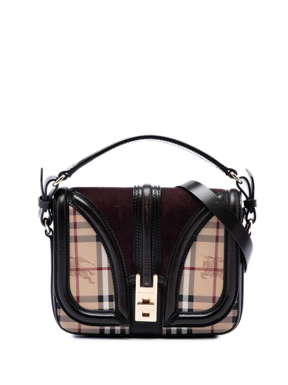Burberry Pre-Owned 2000-2017 Haymarket Check Coated Canvas Brickfield satchel - Toni neutri