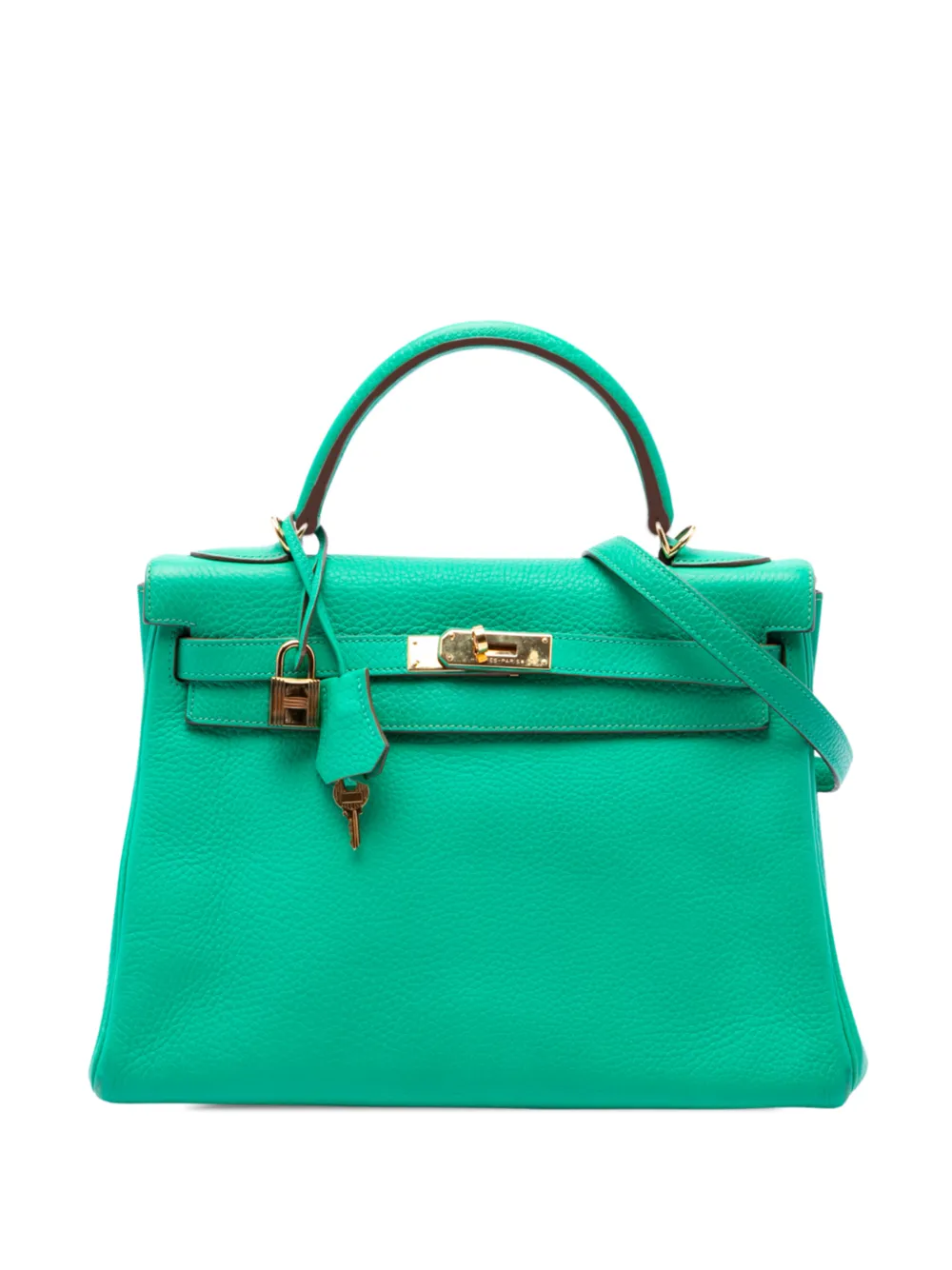 Hermès Pre-Owned 2004-2014 Clemence Kelly II Retourne 32 satchel - Verde