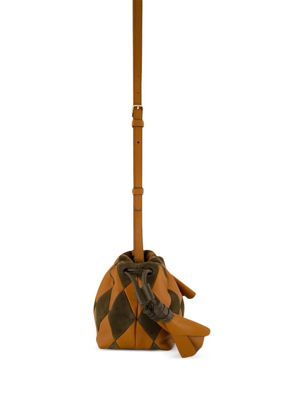 ZIMMERMANN Small Cloud 91 Patchwork Leather Shoulder Bag in Brown, view 5