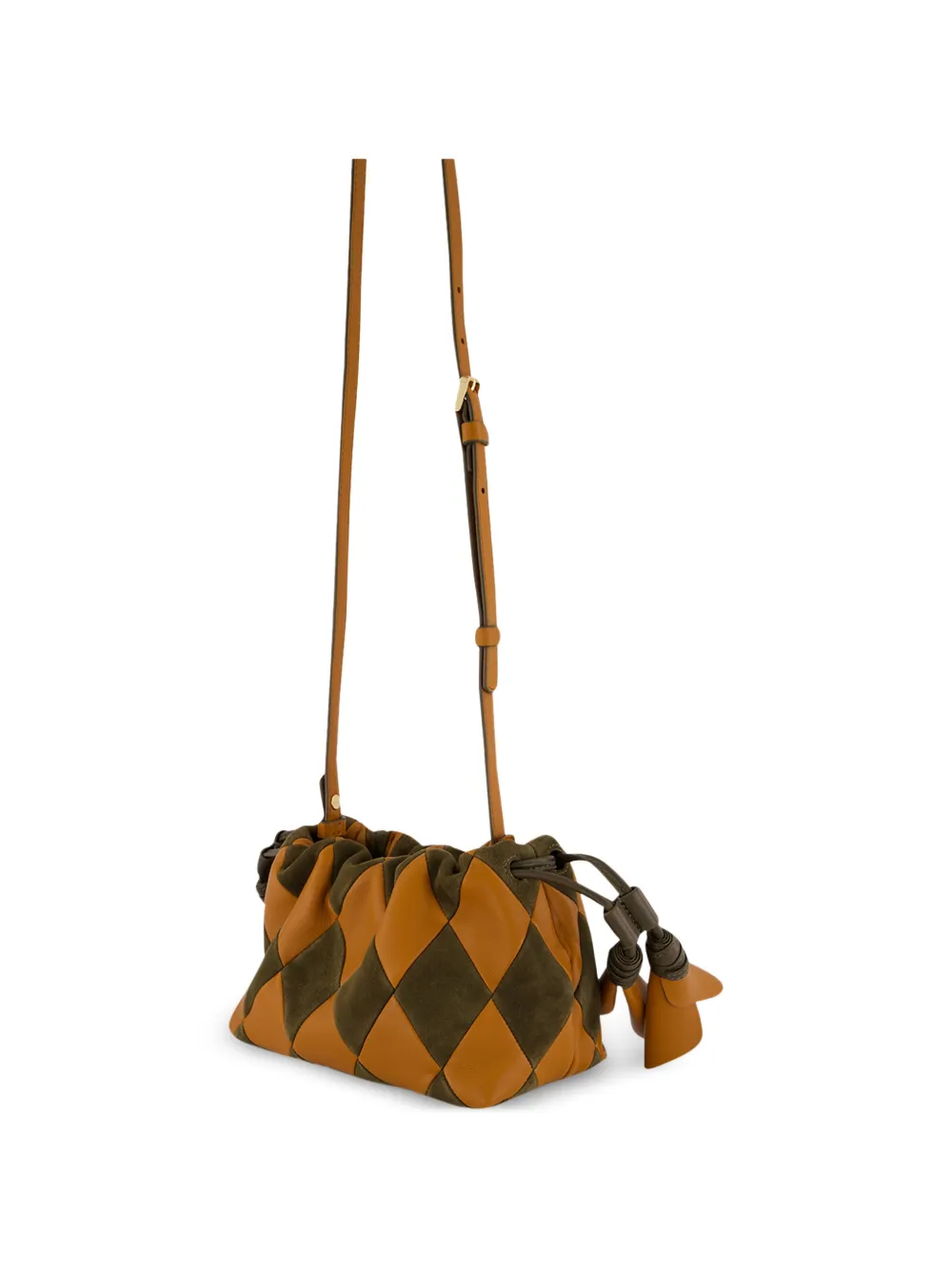 ZIMMERMANN Small Cloud 91 Patchwork Leather Shoulder Bag in Brown, view 3