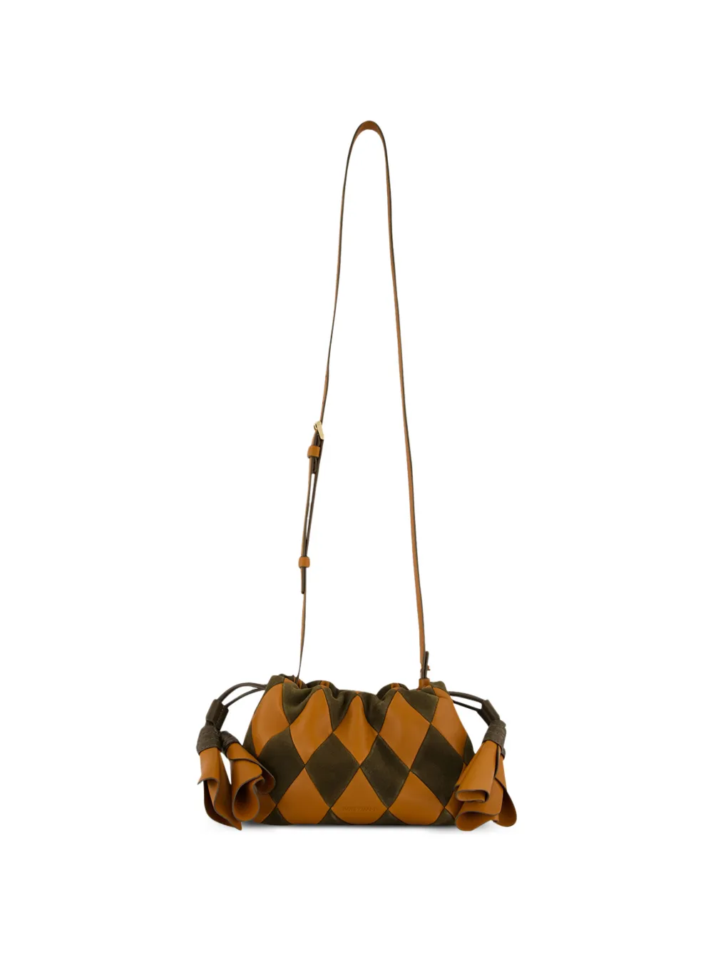ZIMMERMANN Small Cloud 91 Patchwork Leather Shoulder Bag in Brown, view 2