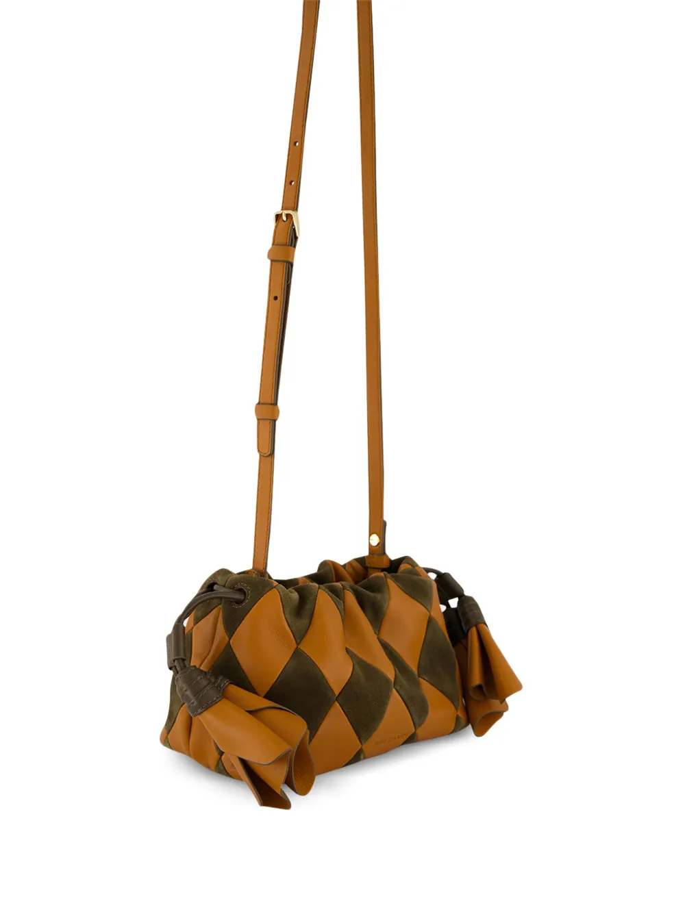 ZIMMERMANN Small Cloud 91 Patchwork Leather Shoulder Bag in Brown, view 4