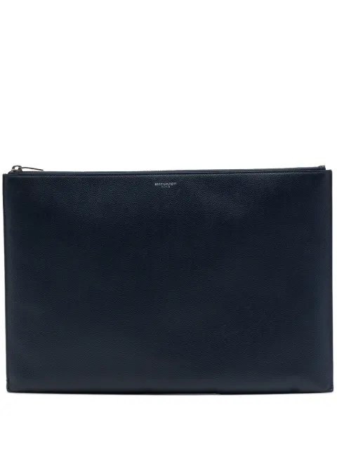 Saint Laurent Pre-Owned 2015 Grain De Poudre Zipped Tablet Holder clutch bag