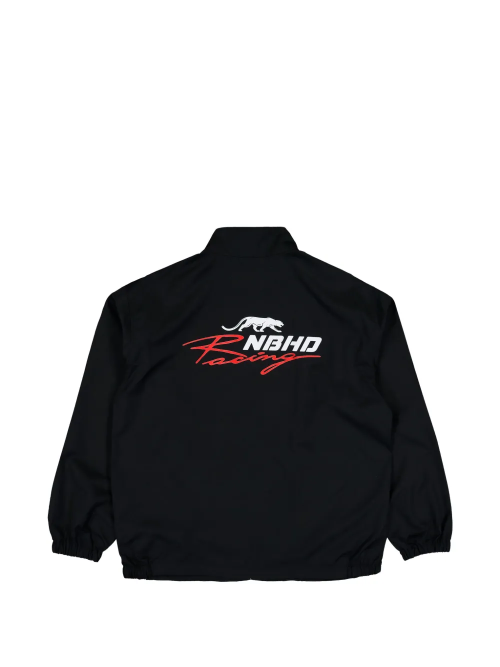 Neighborhood logo-print zip-up jacket Zwart