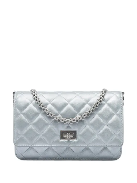 CHANEL Pre-Owned 2021-2026 Reissue 2.55 Quilted Metallic Aged Calfskin Wallet on Chain handbag