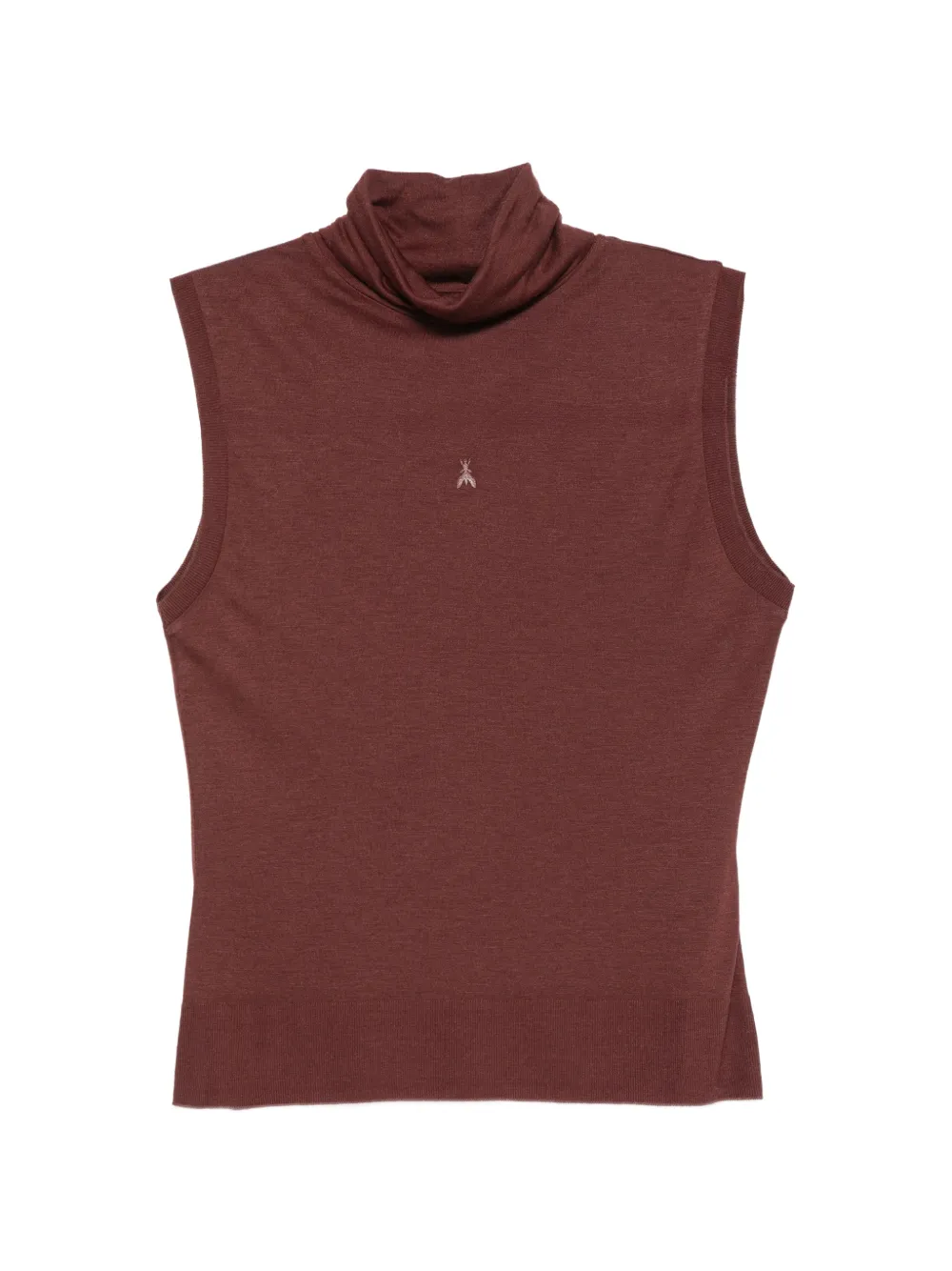 Patrizia Pepe Fly logo sleeveless top - Marrone