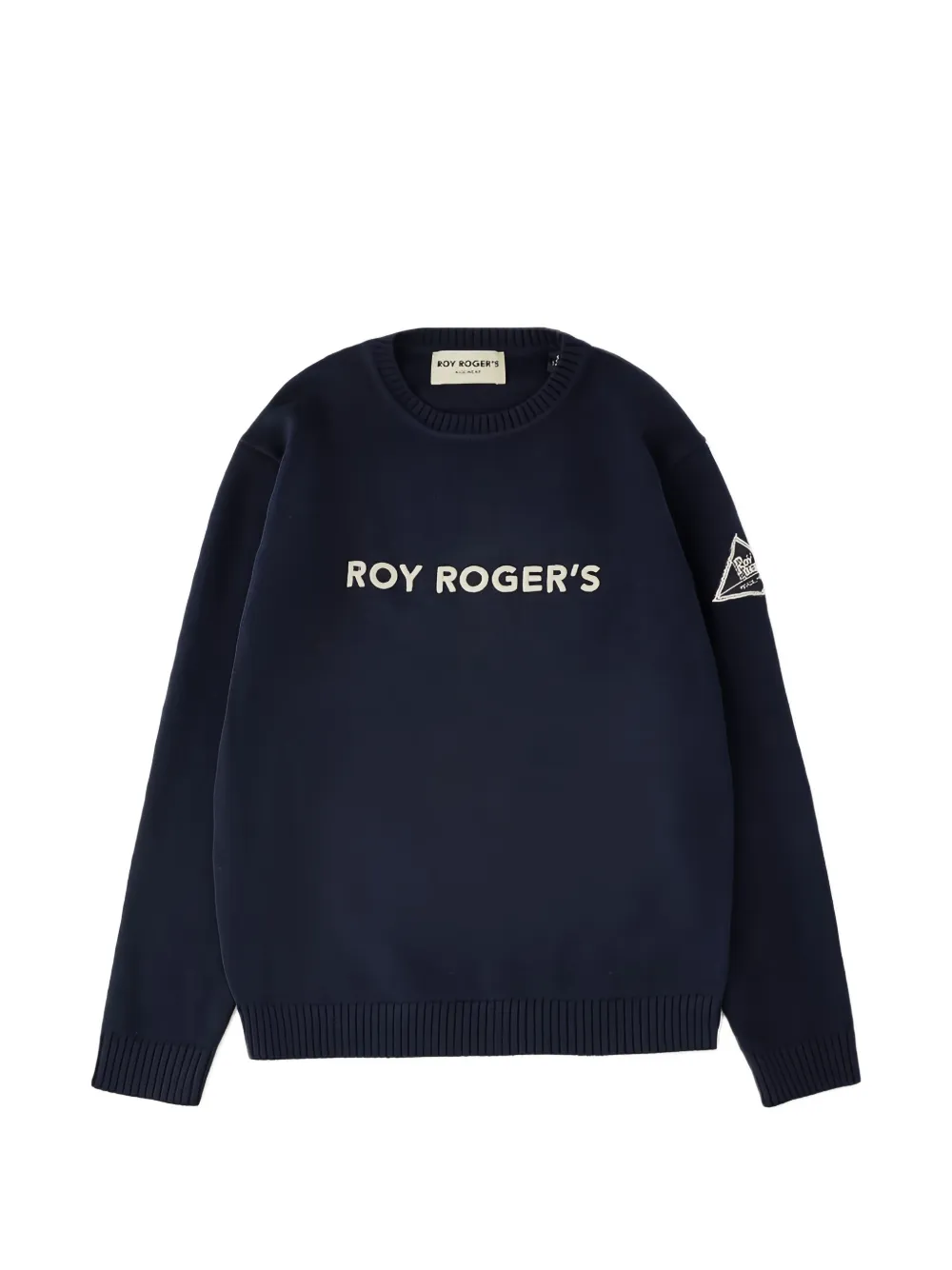 Roy Rogers Kids logo-embroidered crew-neck sweater - Blu