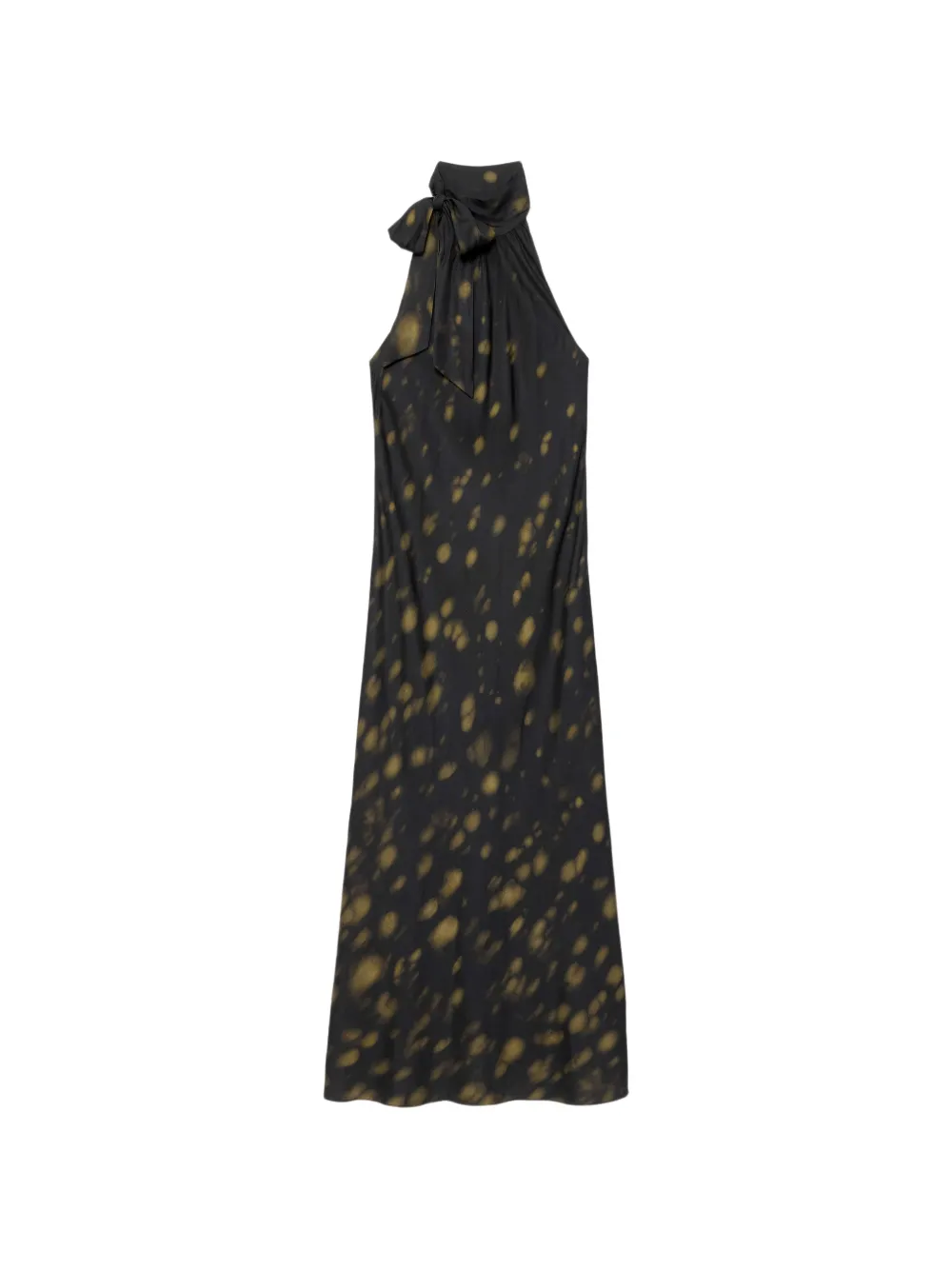 AllSaints Beril animal-print slip maxi dress - Nero