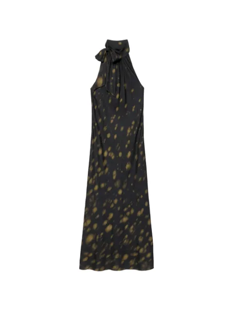 AllSaints Beril animal-print slip maxi dress