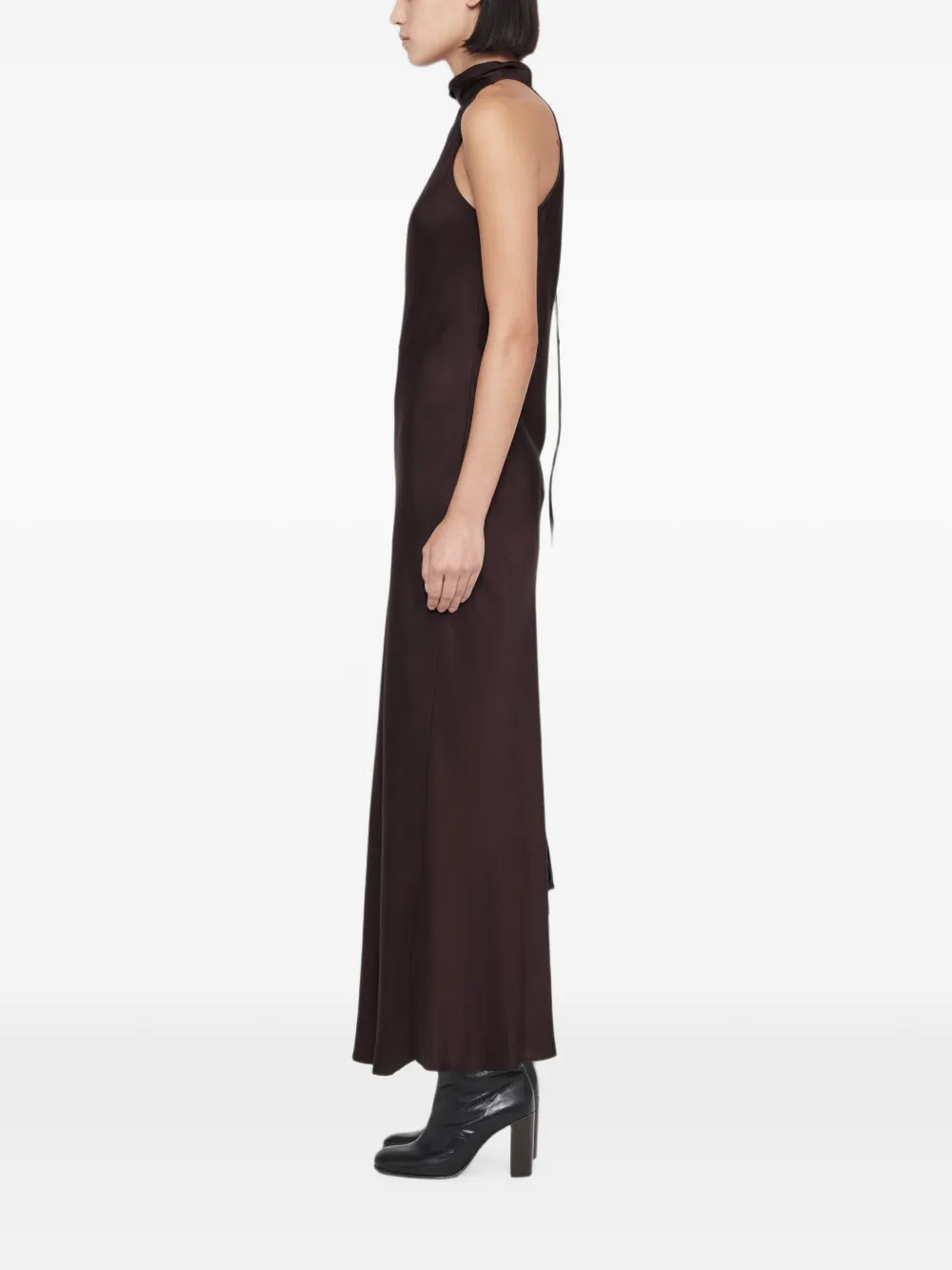 AllSaints Beril maxi-jurk met gestrikte hals Rood
