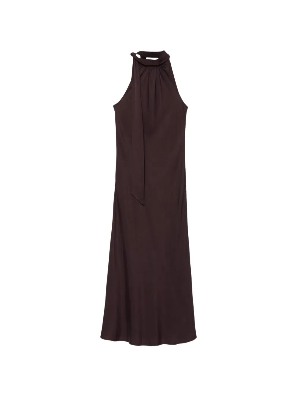 AllSaints Beril neck-tie slip maxi dress - Rosso