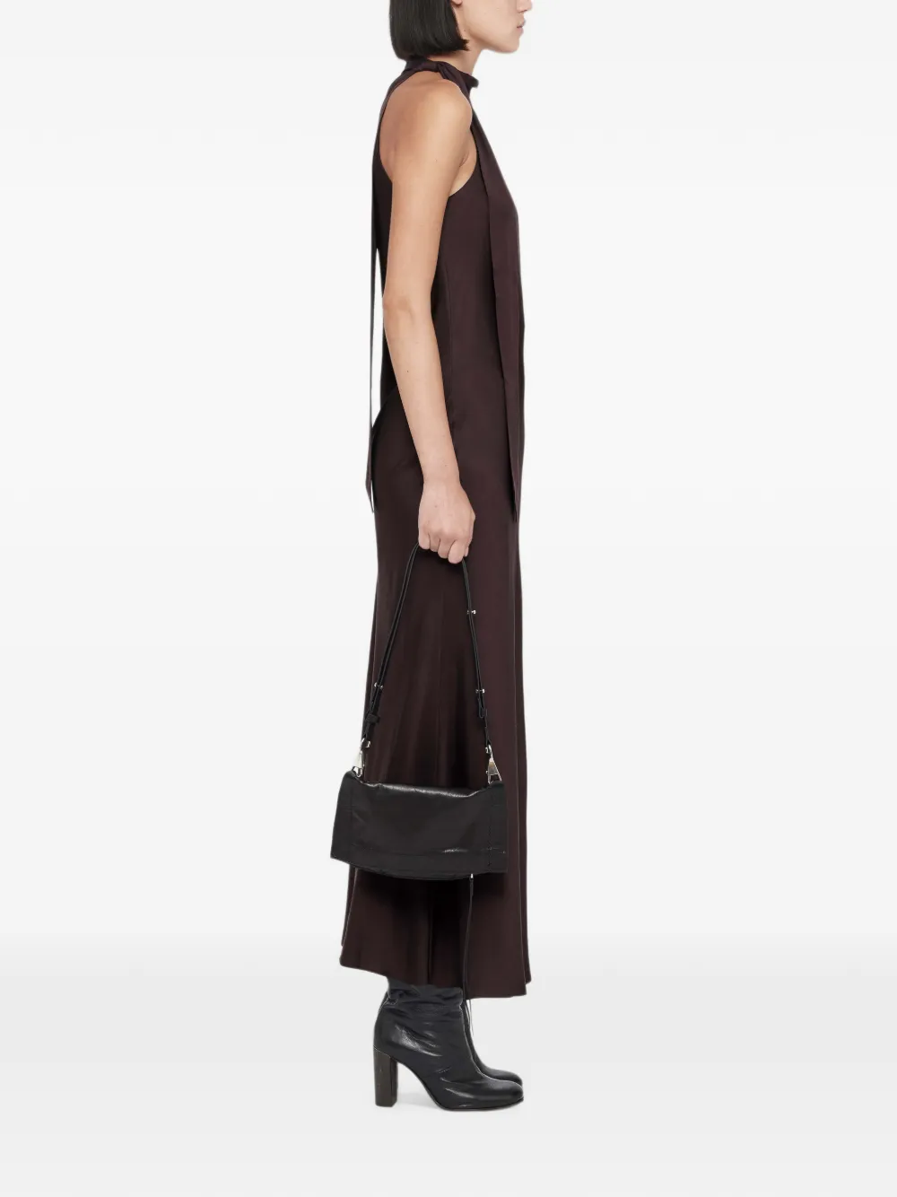 AllSaints Beril maxi-jurk met gestrikte hals Rood