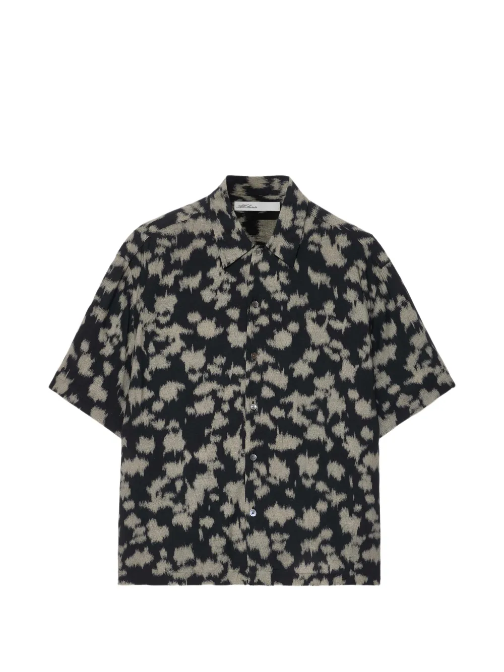 AllSaints Leo leopard-print short-sleeve shirt - Nero