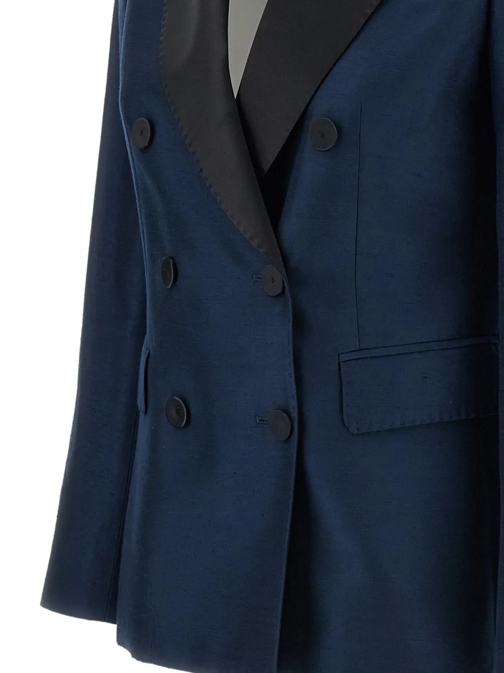 Alberto Biani Blazer met dubbele rij knopen en puntige revers Blauw