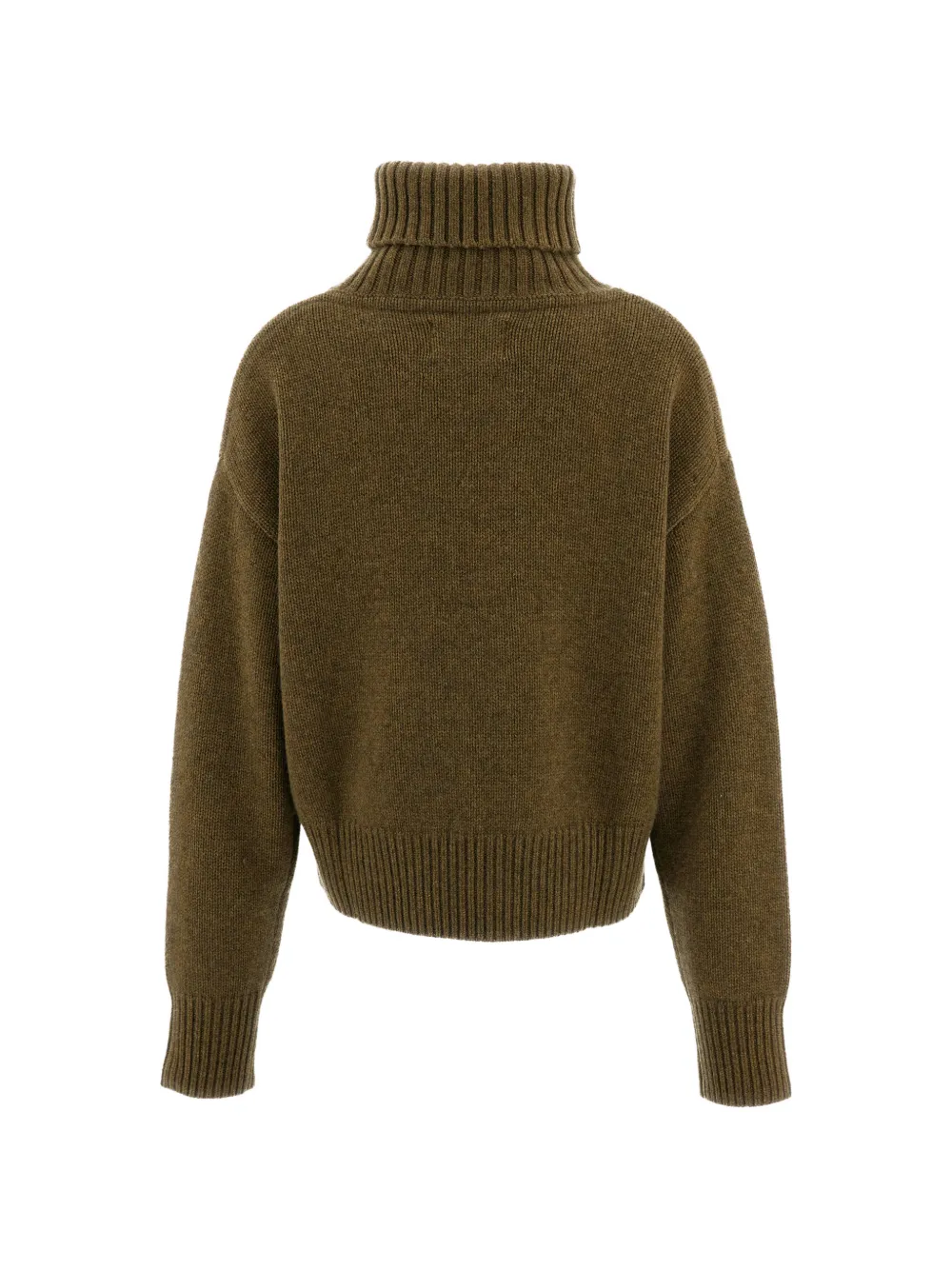 extreme cashmere Crop Xtra roll-neck cashmere sweater Groen