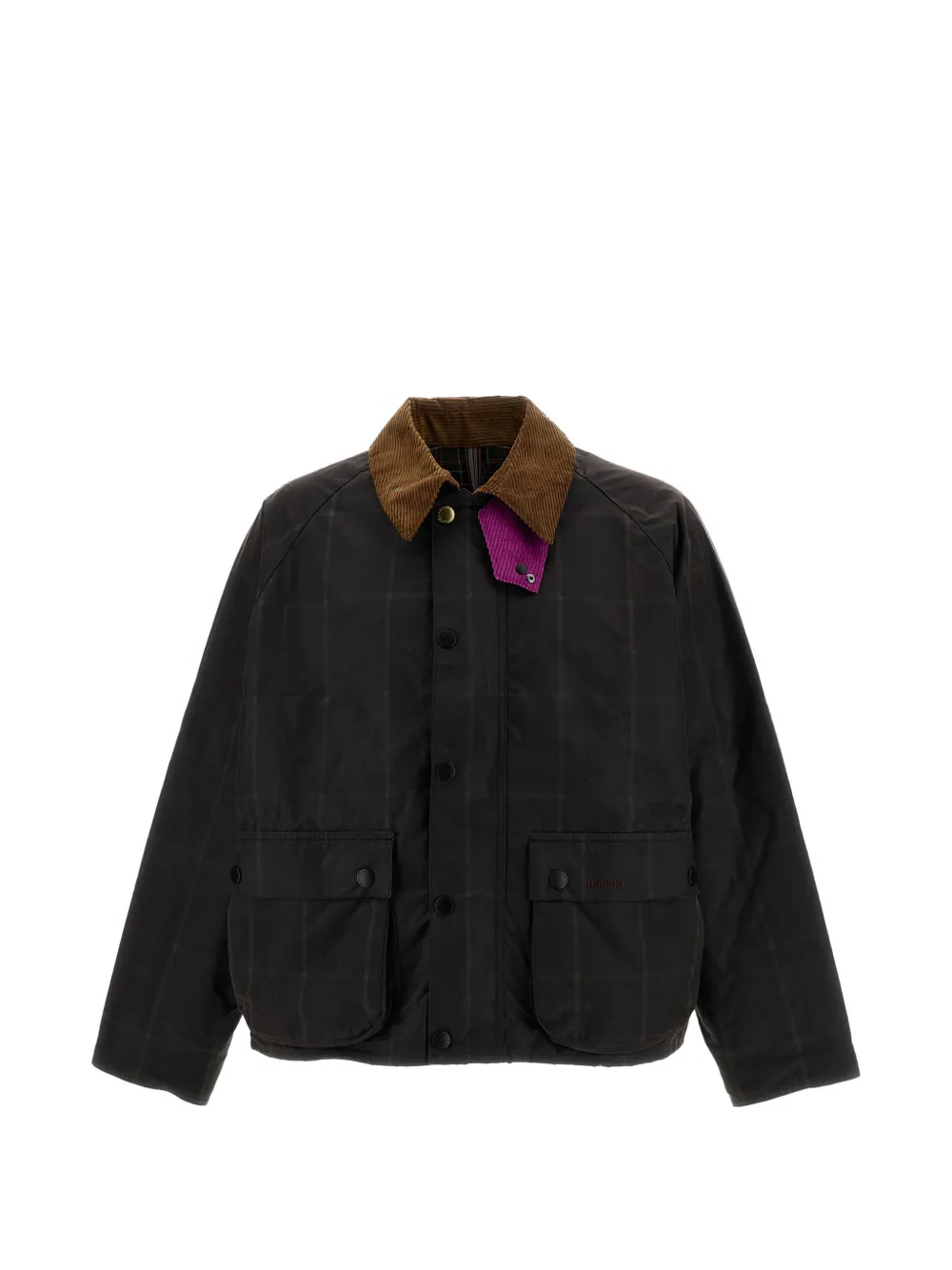 Barbour Paul Smith Loves Barbour check waxed-cotton jacket - Nero