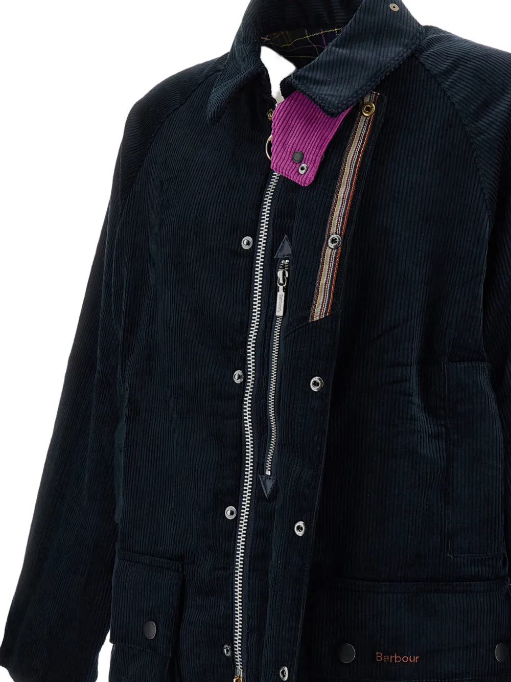 Barbour x Paul Smith Beaufort ribfluwelen jack Blauw