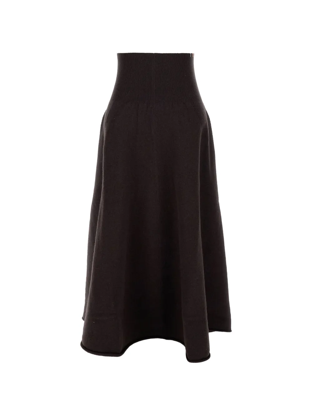 Extreme cashmere pleated knitted midi skirt Bruin