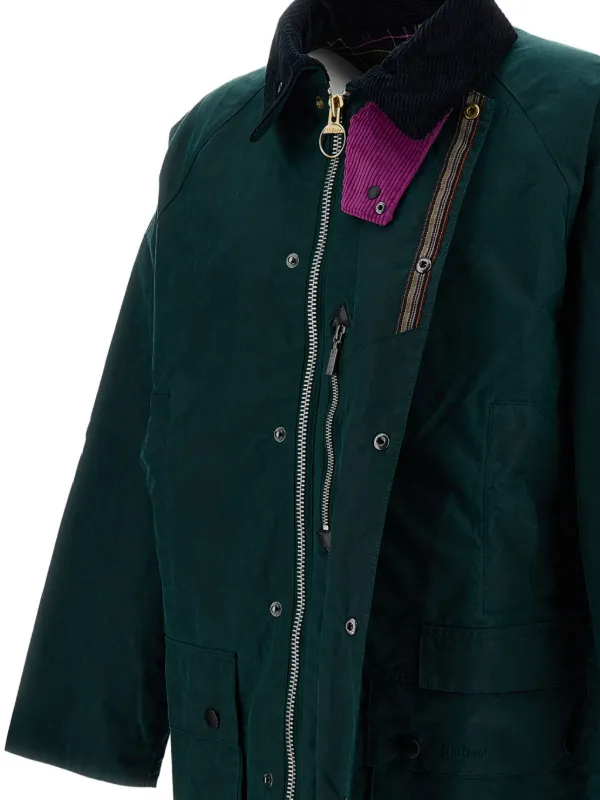 バブアー Barbour Gamefair ジャケット セージグリーン C46 Barbour x Paul Smith Gamefair zip-up Coat | Green | FARFETCH