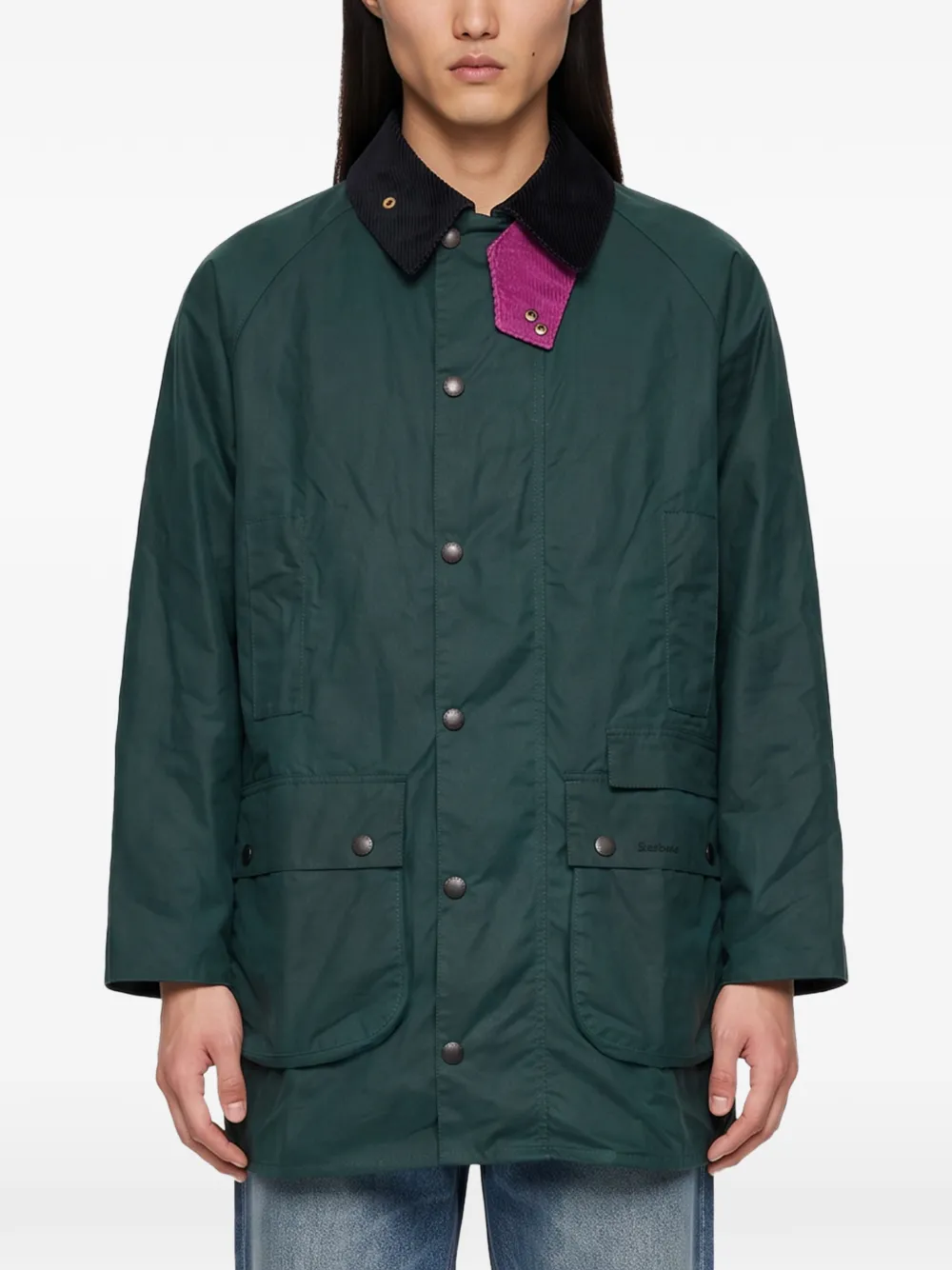 Barbour x Paul Smith Gamefair jas met rits Groen