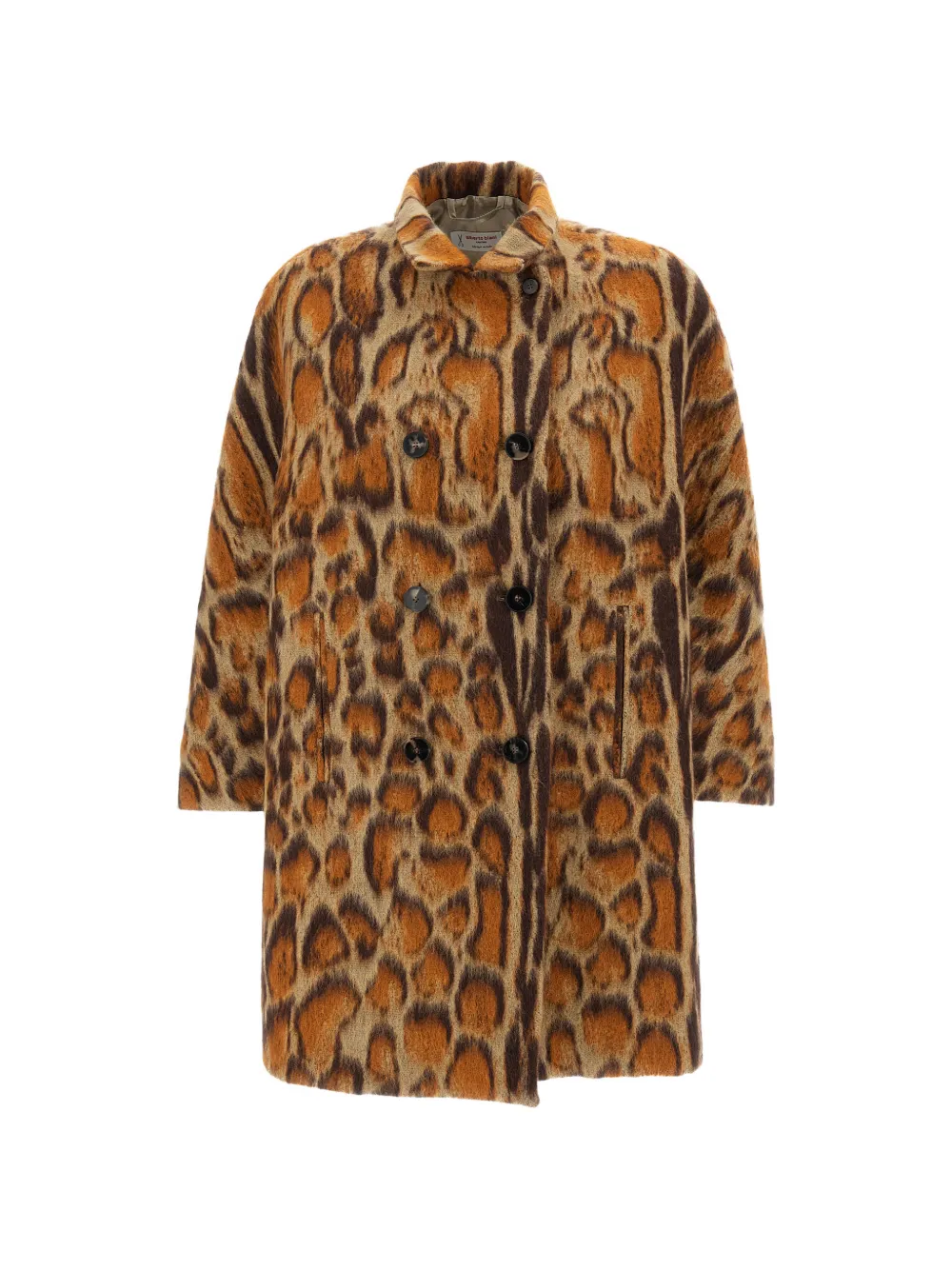 Alberto Biani leopard-print double-breasted coat