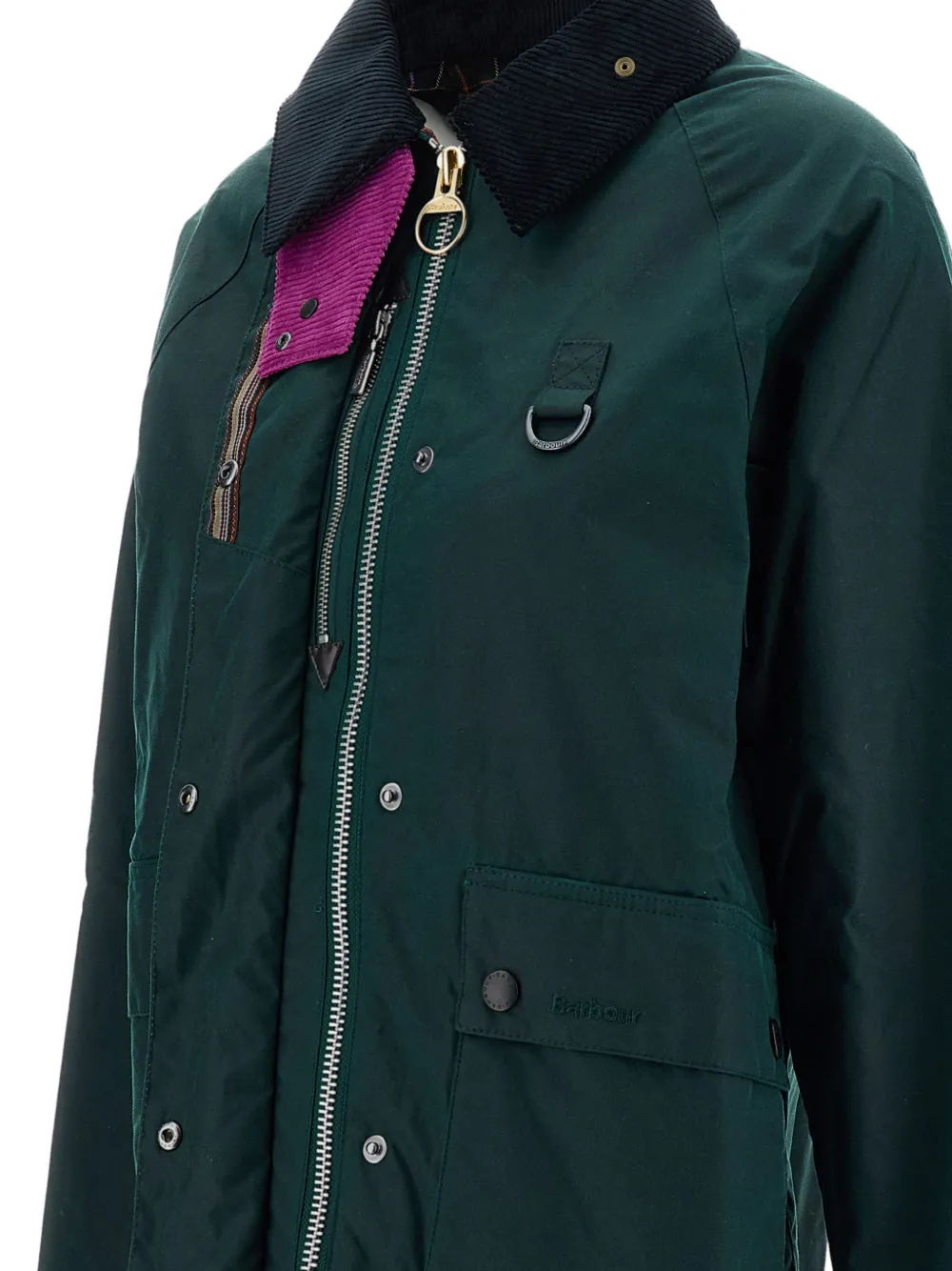 Barbour x Paul Smith Loves gewaxte jas Groen