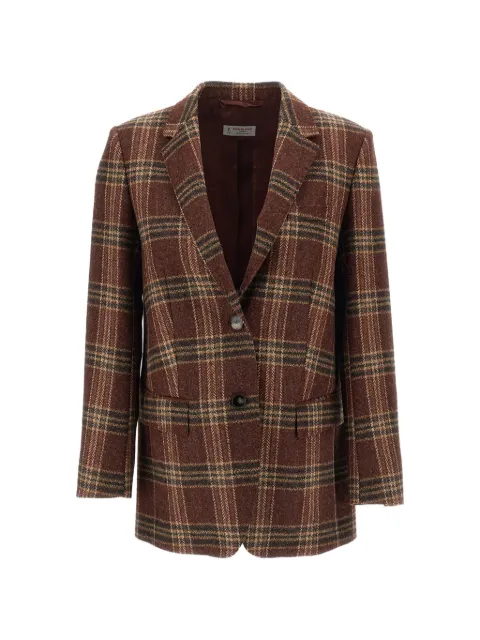Alberto Biani check-pattern wool blazer