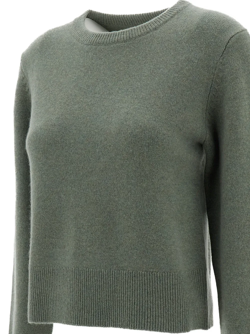 extreme cashmere Jeanne ribbed-trim crew-neck sweater Groen