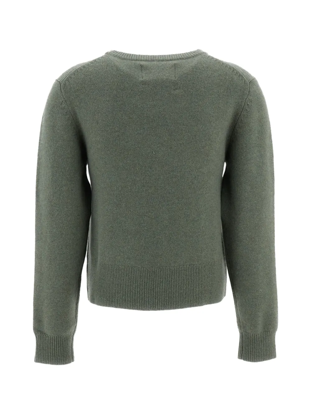 extreme cashmere Jeanne ribbed-trim crew-neck sweater Groen