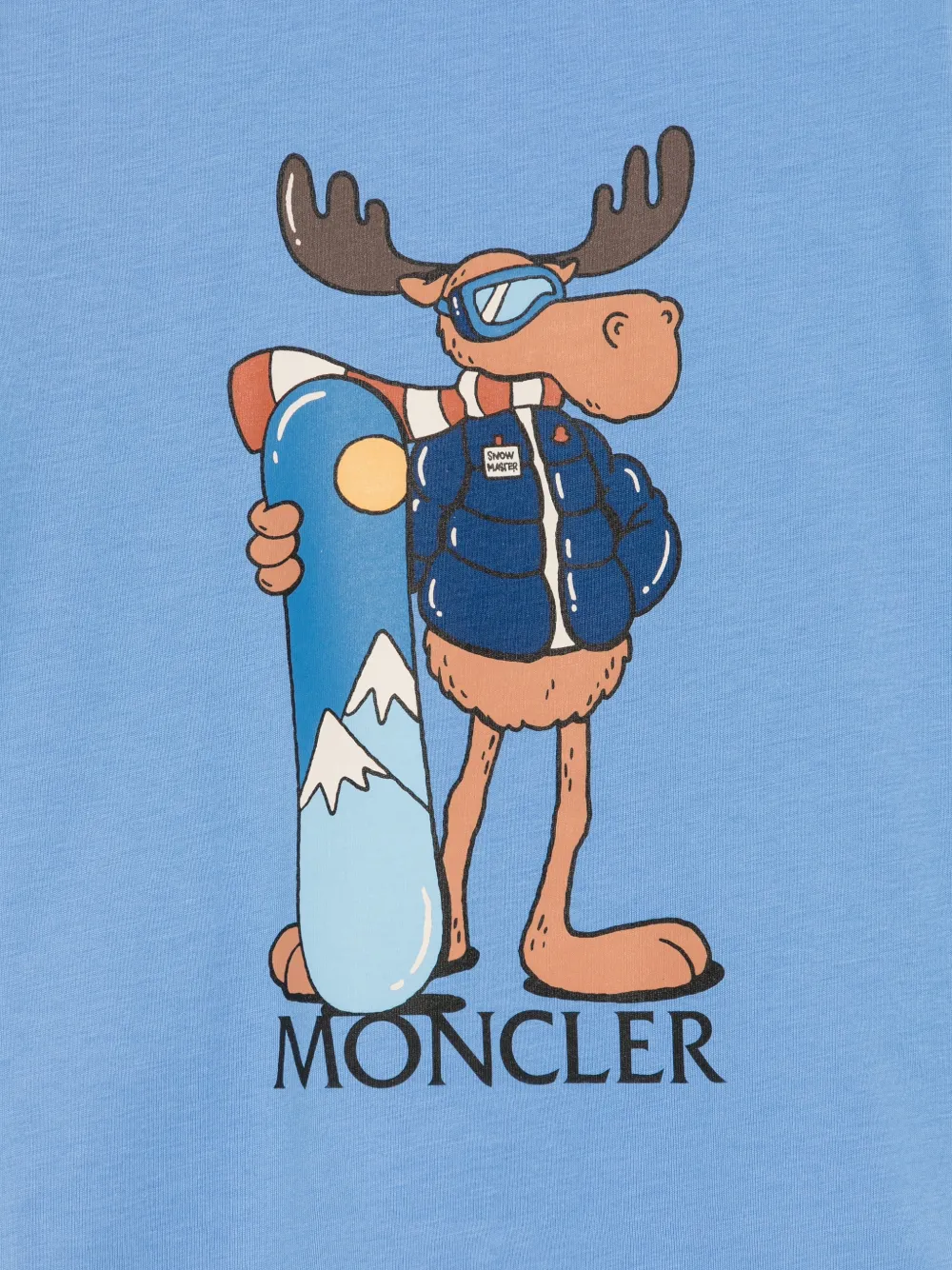 Moncler Enfant T-shirt met grafische print Blauw