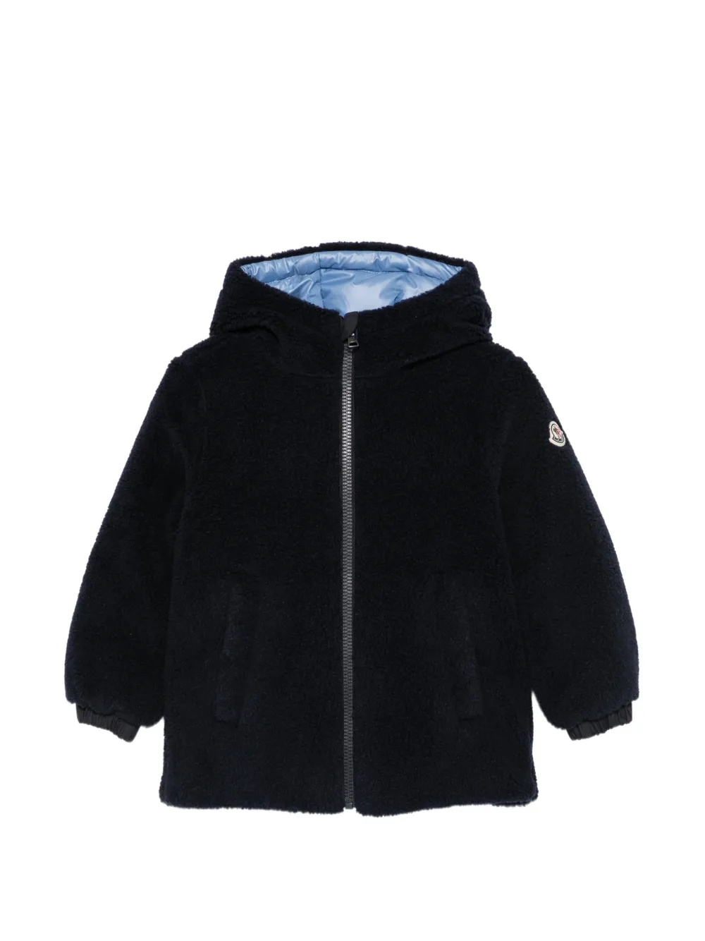Moncler Enfant veste polaire à capuche - Bleu Moncler Enfant veste polaire à capuche - Bleu