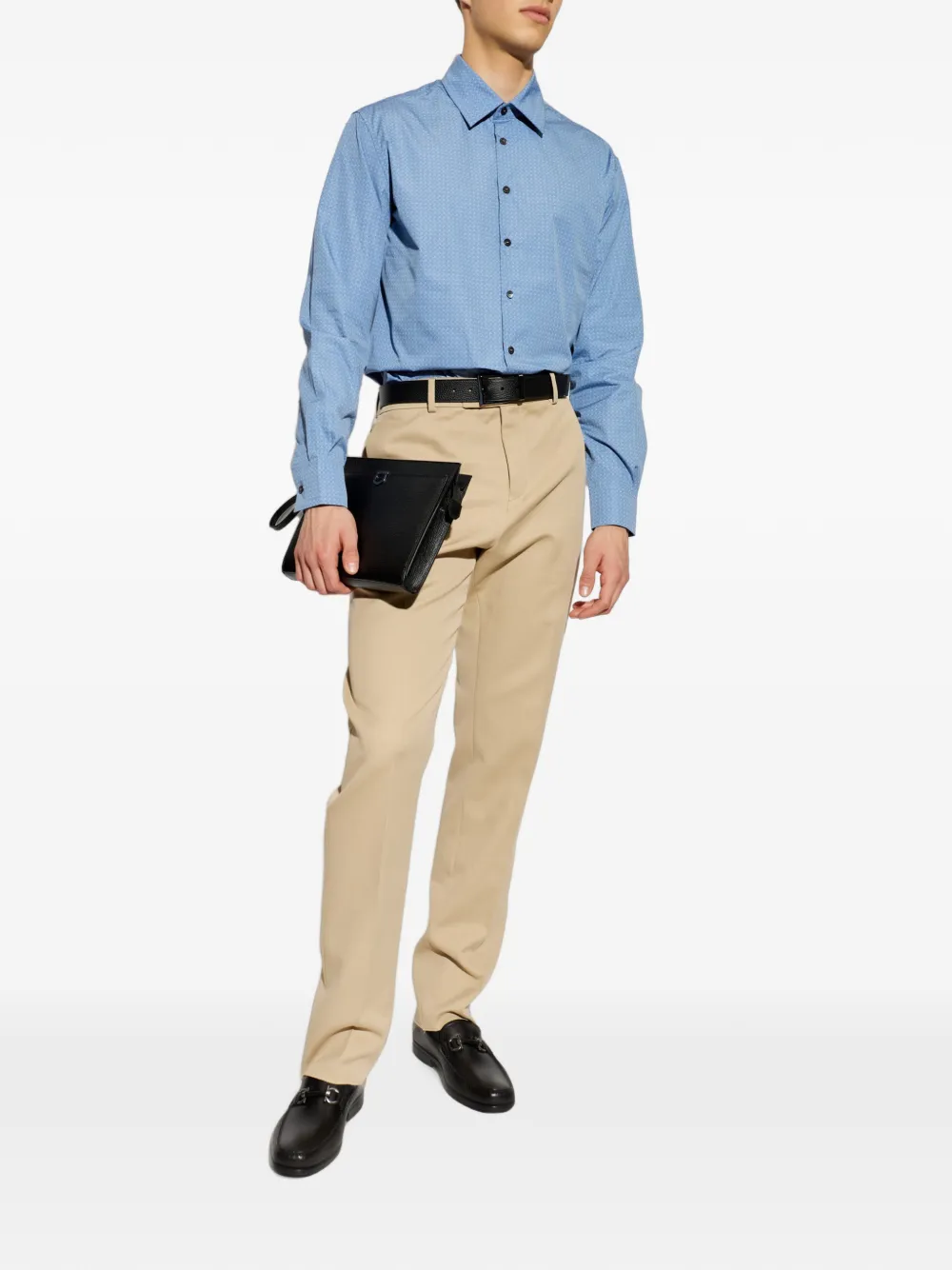 Ferragamo Overhemd met -monogram Blauw