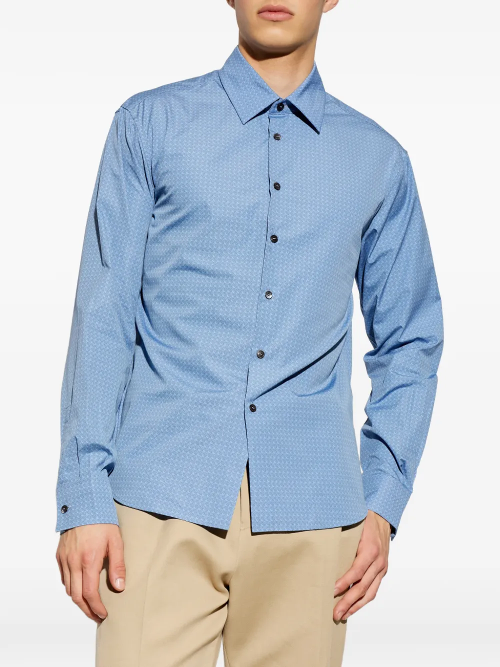 Ferragamo Overhemd met -monogram Blauw
