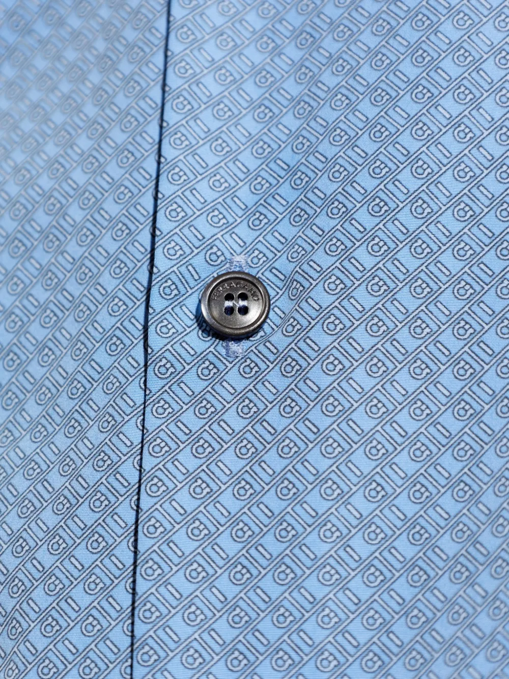Ferragamo Overhemd met -monogram Blauw