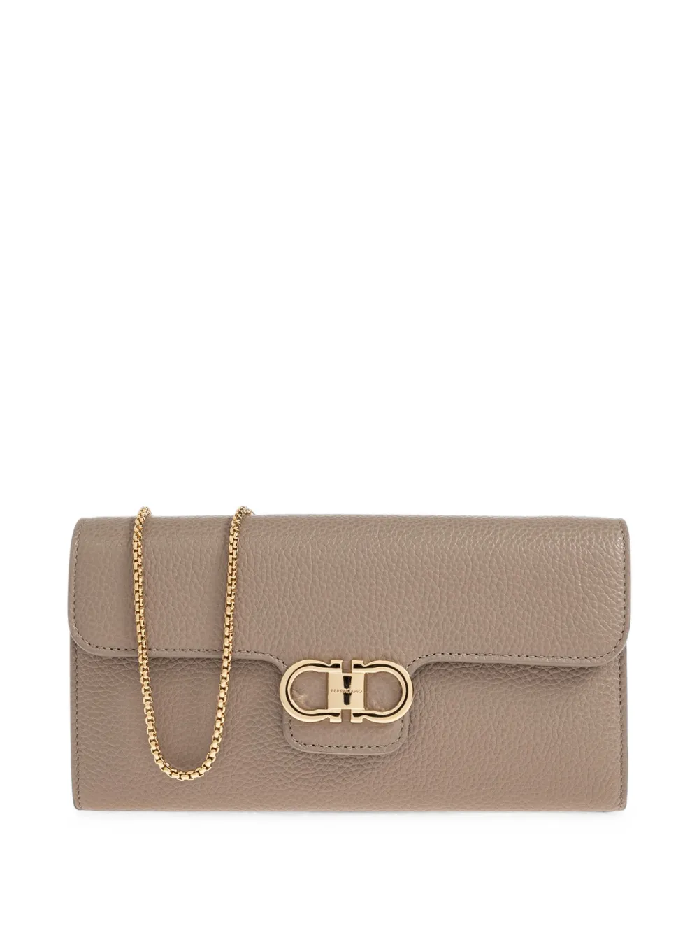 Ferragamo Gancini Wallet On Chain In Neutral