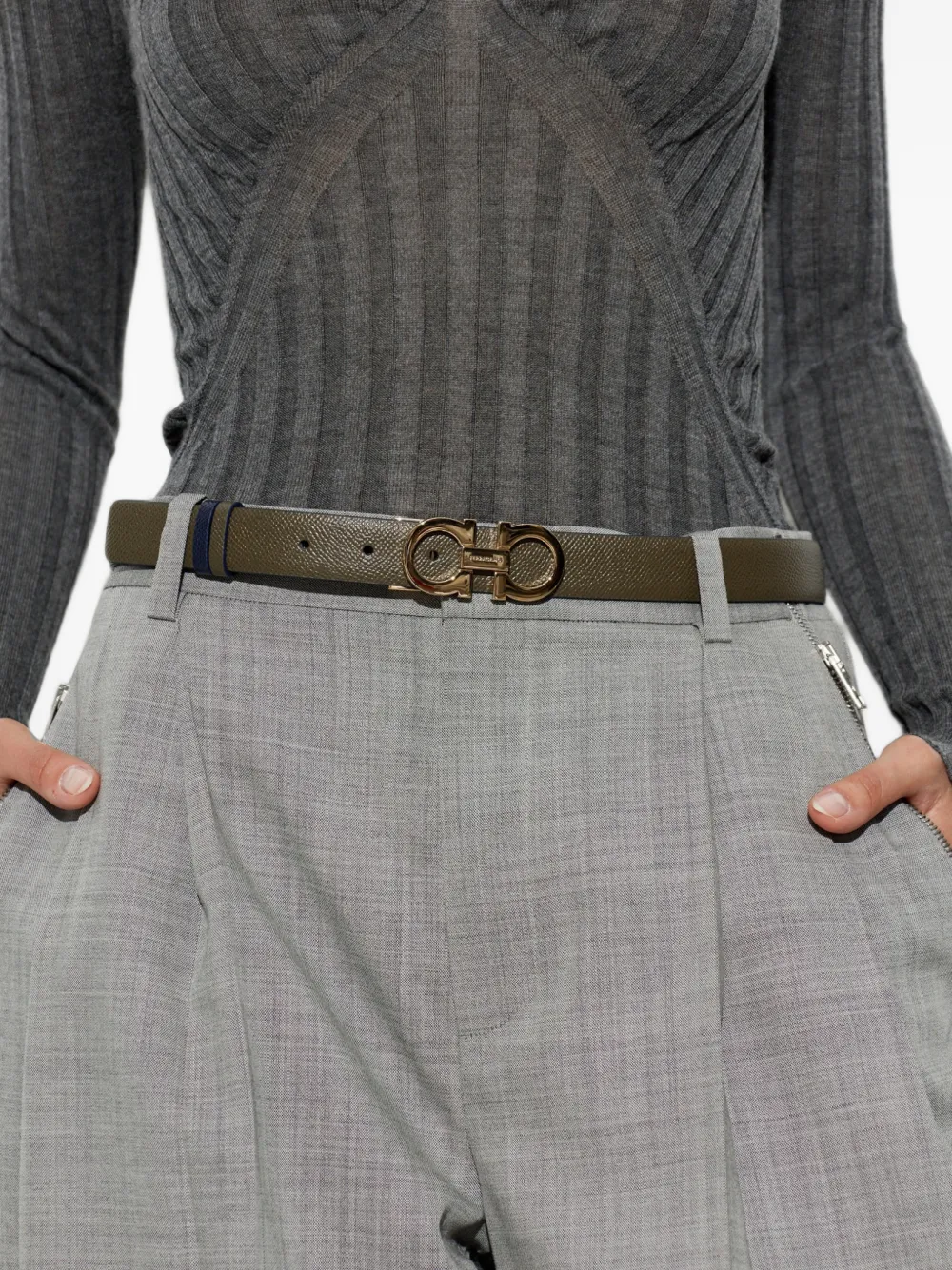 Ferragamo Verstelbare riem Groen