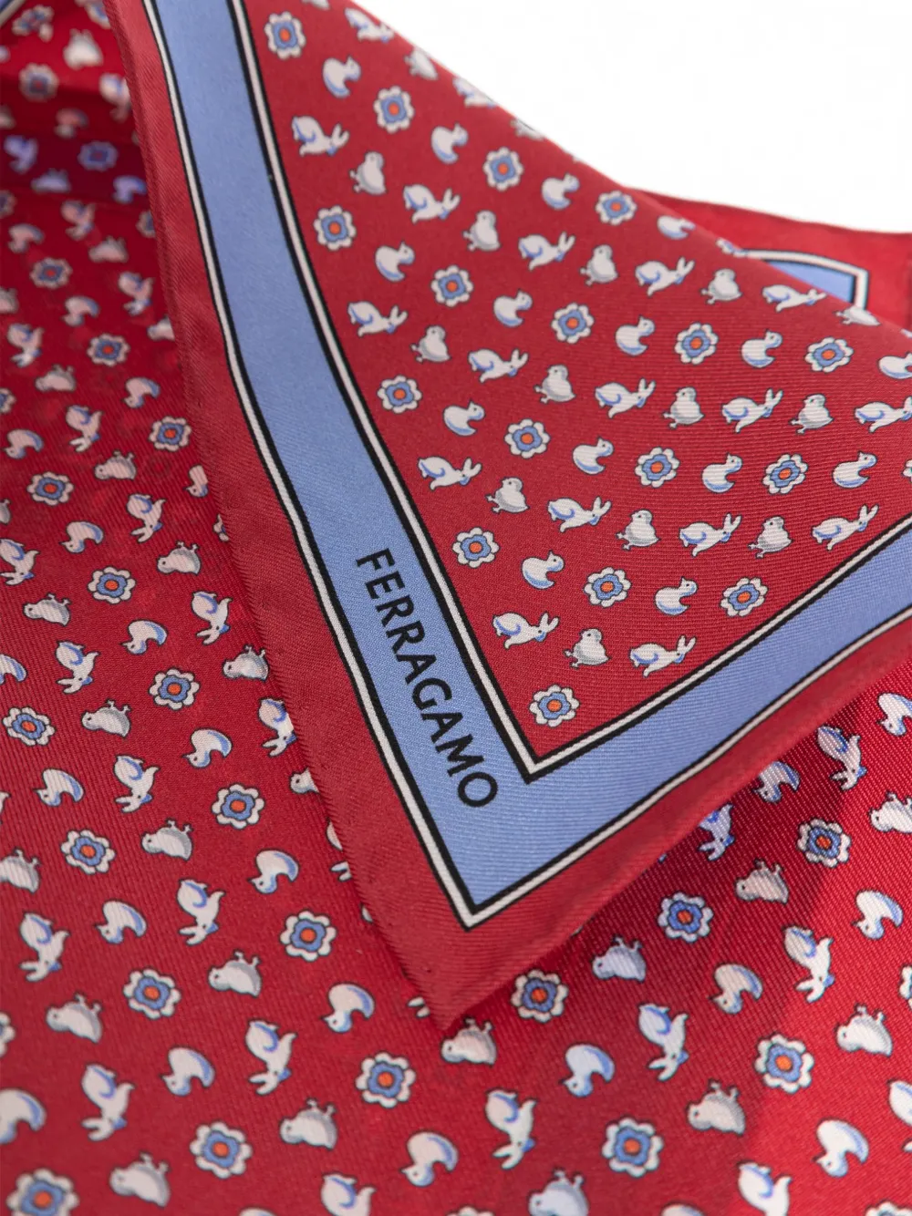 Ferragamo Primavera zijden pochet Rood