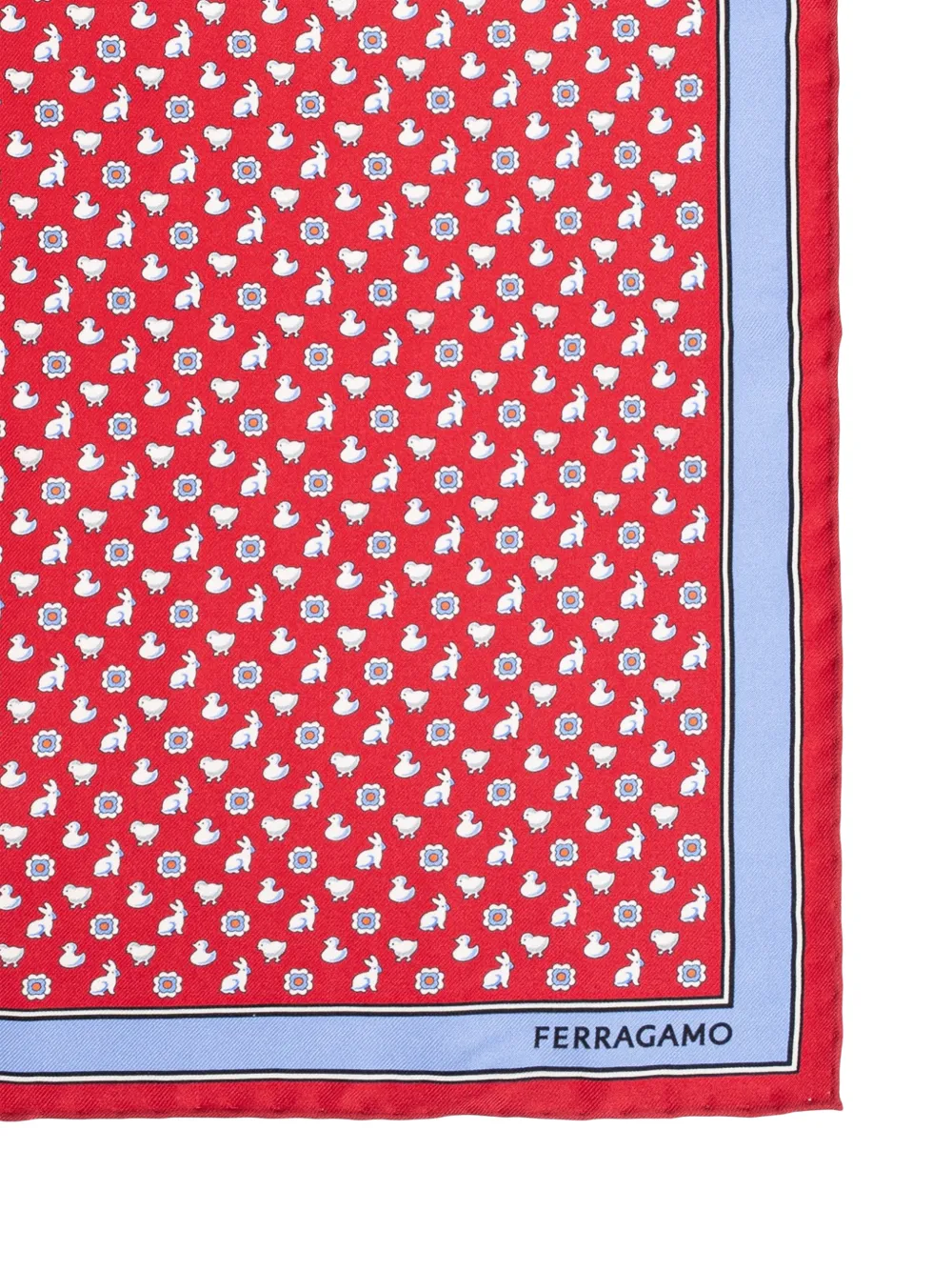 Ferragamo Primavera zijden pochet Rood