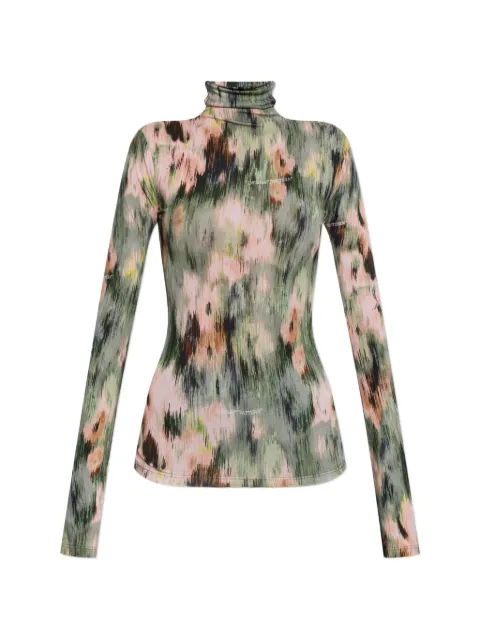 Off-White abstract-print turtleneck top