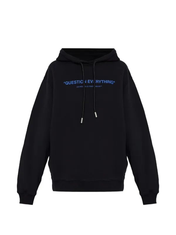 Off-White Slogan-print Hoodie in Black