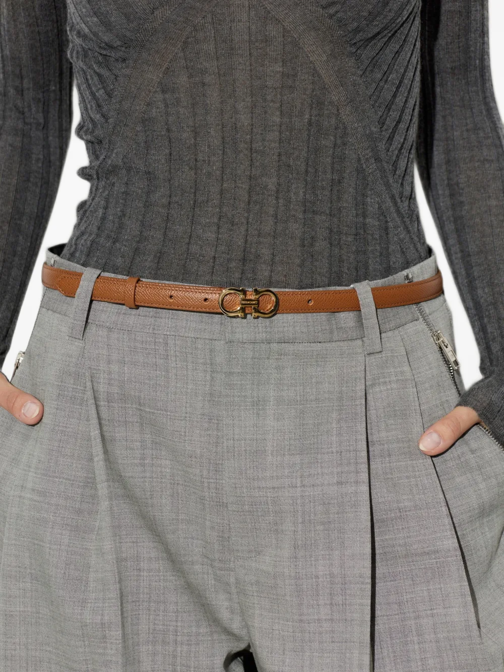 Ferragamo Gancini riem Bruin