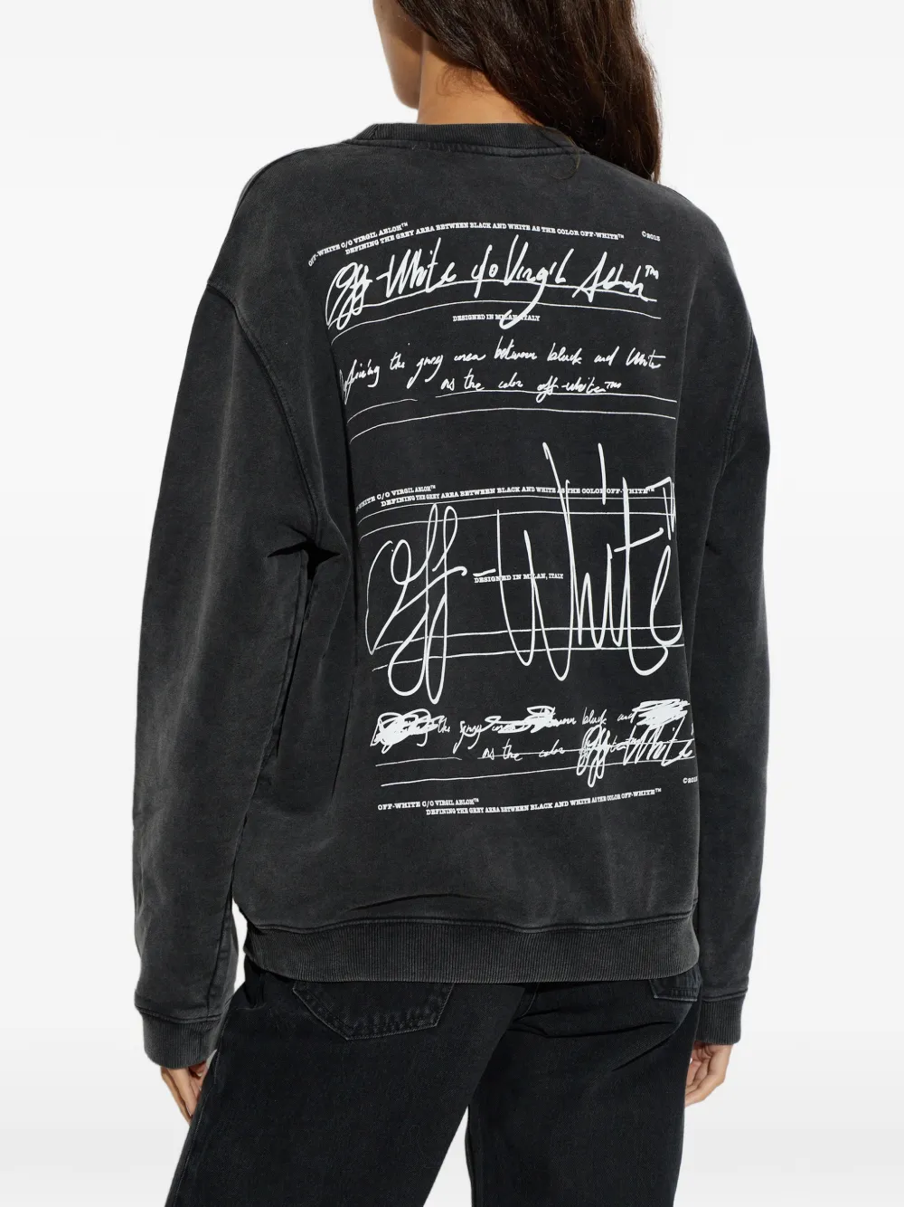 Off-White Sweater met logoprint Zwart