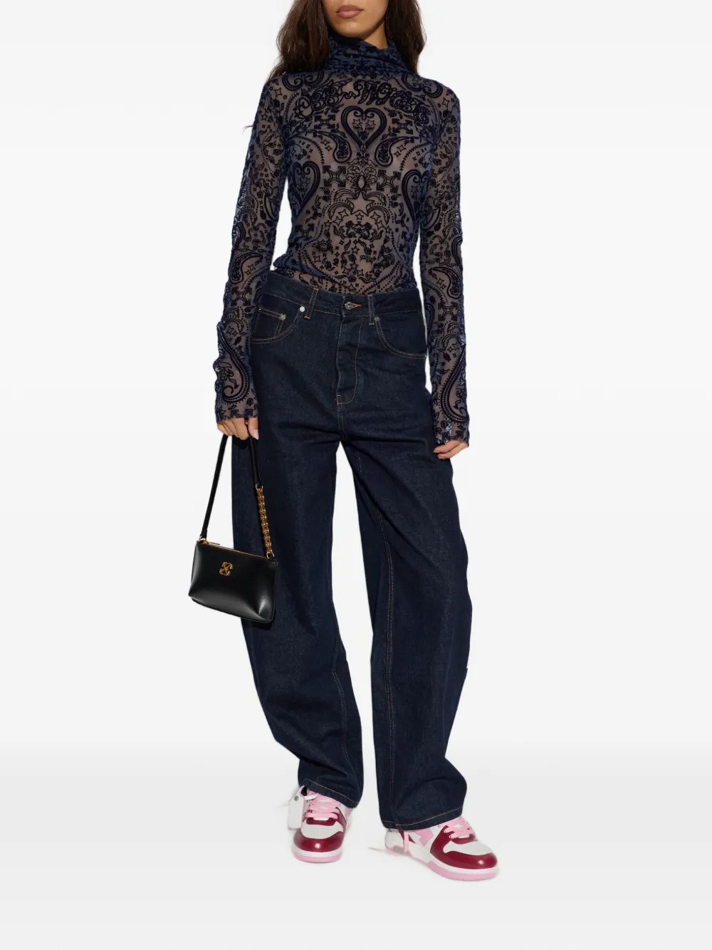 Off-White Cropped top Blauw