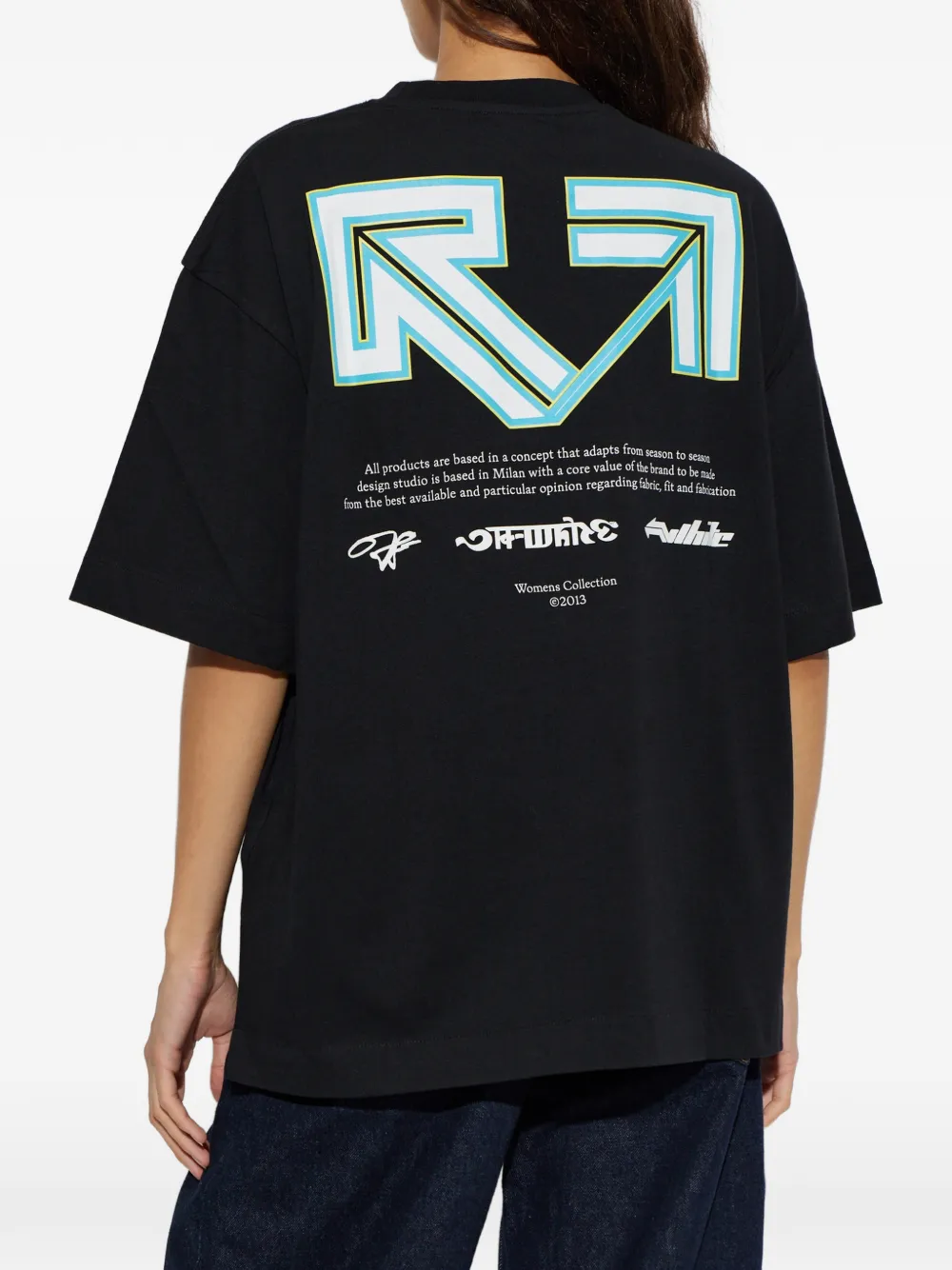 Off-White T-shirt met Arrows-patroon en logoprint Zwart