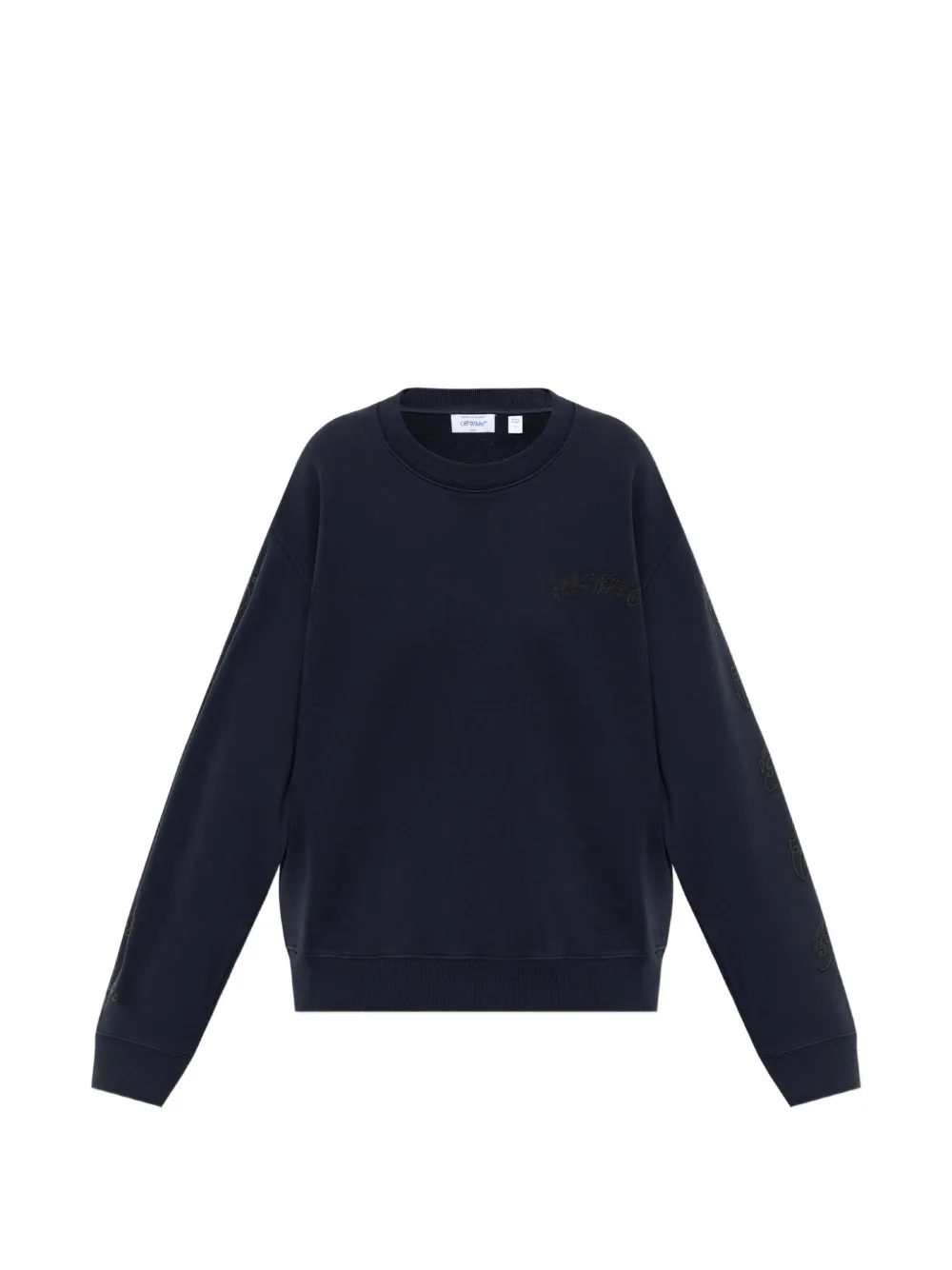 Off-White logo-embroidered sweatshirt - Blu