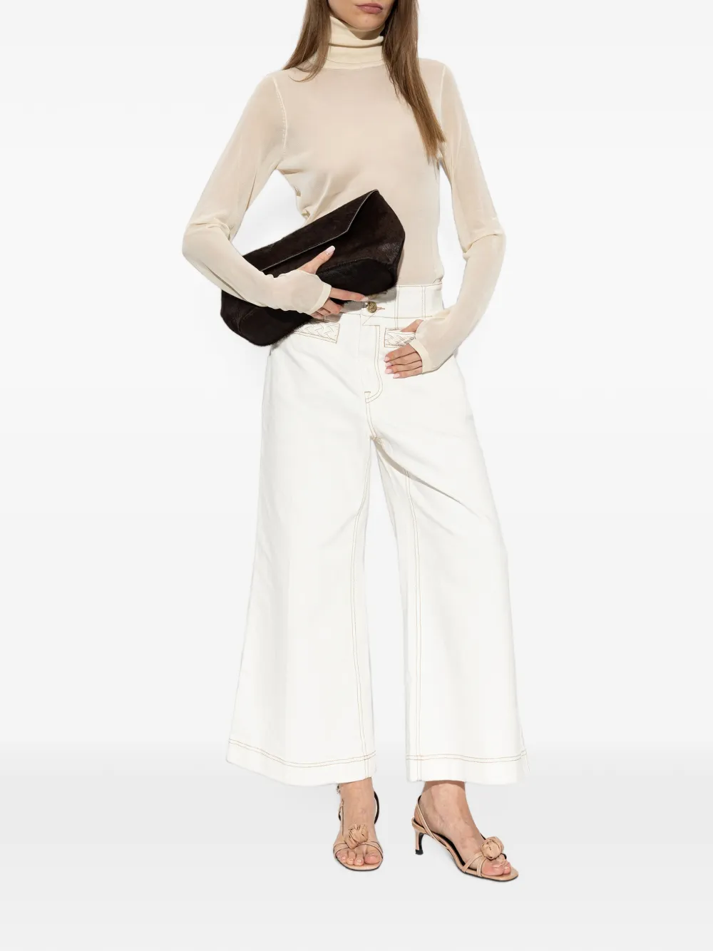 ZIMMERMANN Top met col Beige
